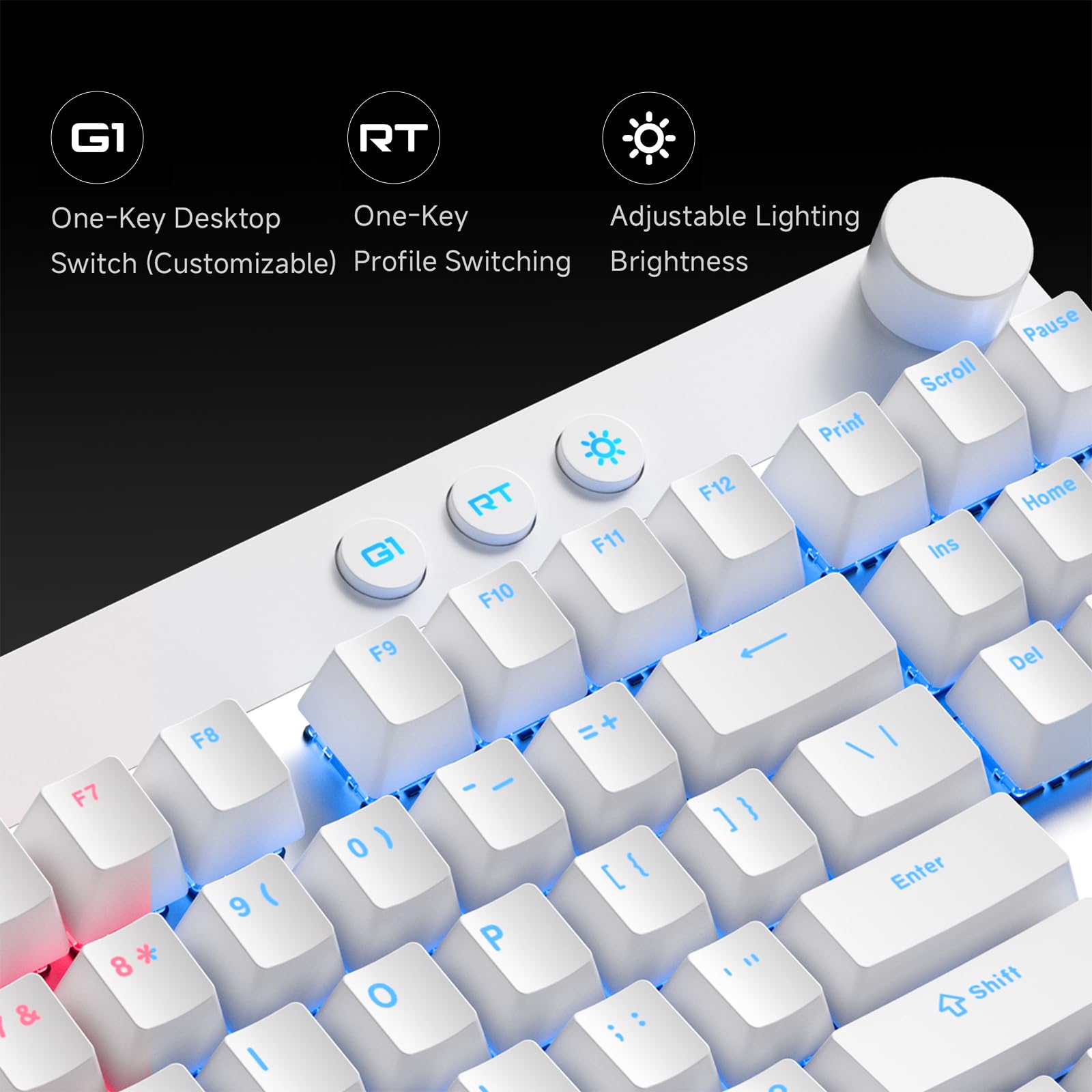 MCHOSE Mix 87 TKL Clavier Gaming, Clavier Magnétique Effet Hall
