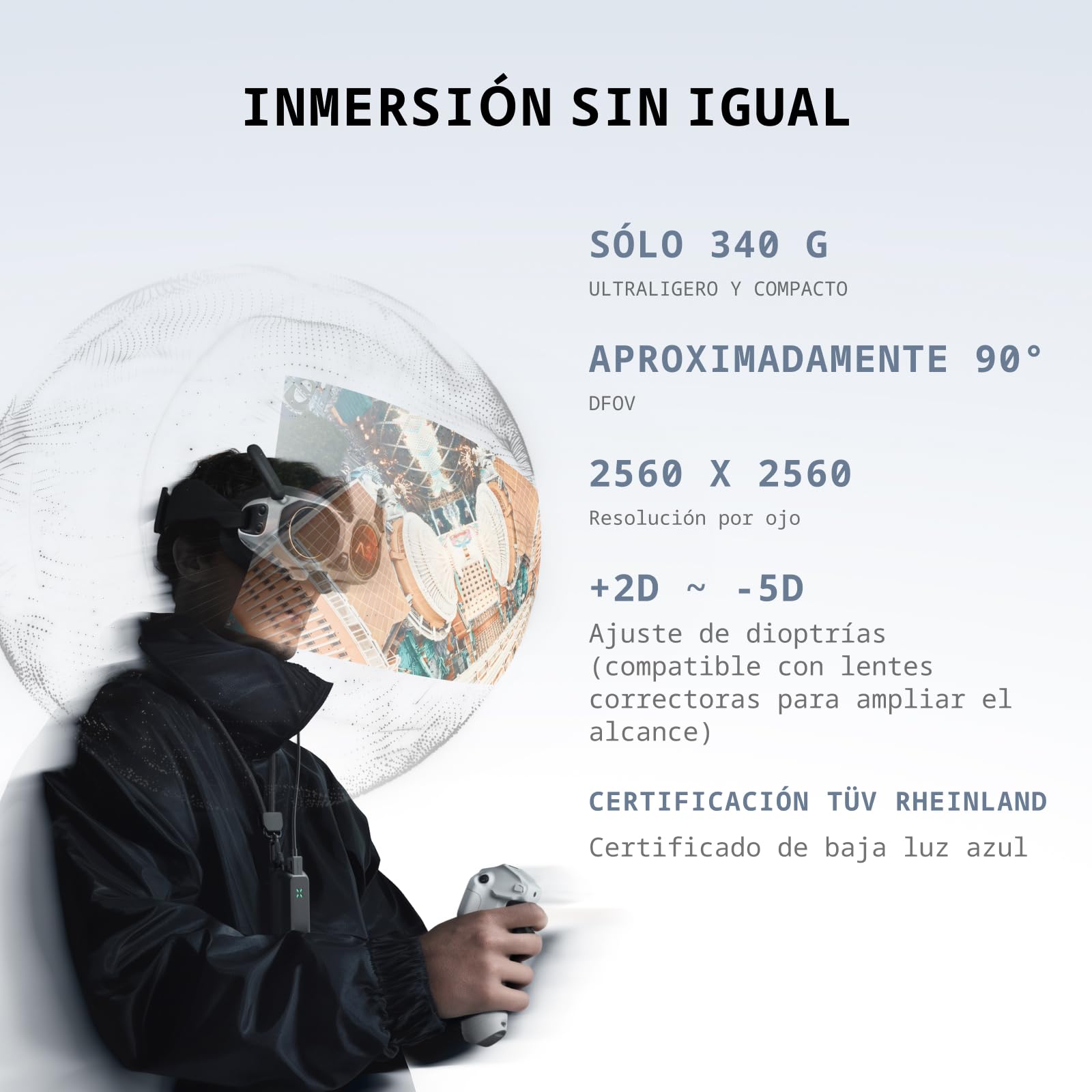 Antigravity A1 Paquete explorador (3 baterías) – Dron 360 8K para vuelo inmersivo, "apunta y vuela", evita obstáculos, 249g, Deep Track, retorno automático, alcance de 10 km y edición automática