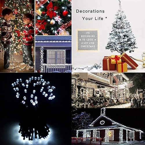 Vista 49 de HOME LIGHTING Guirnalda de 200 luces LED de 66 pies, luz patriótica del 4 de julio con 8 modos de iluminación, mini luces enchufables para Rojo