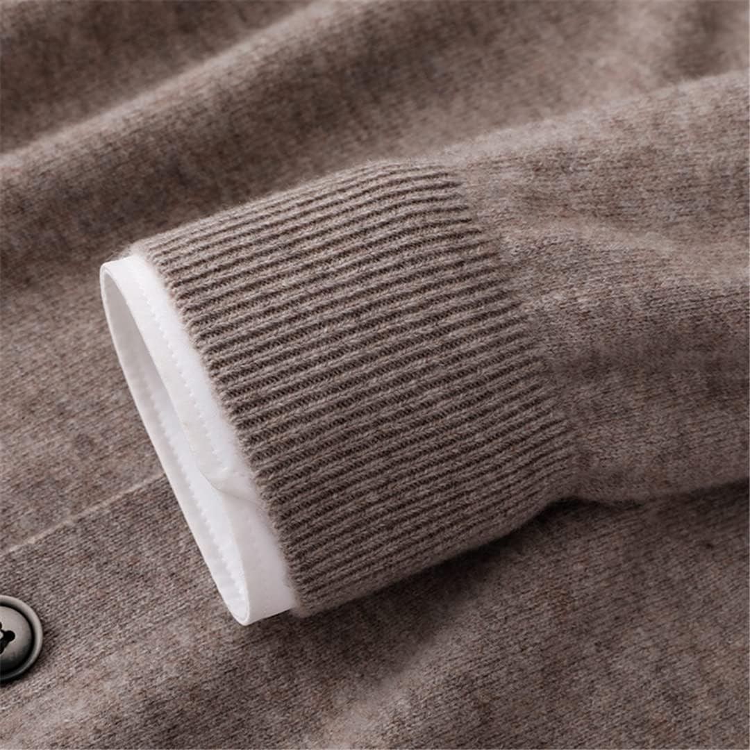 [ララちゃん] ウール100% カーディガン メンズ カジュアル ニット ジャケット Vネック ゆったり 大きいサイズ トップス ワ