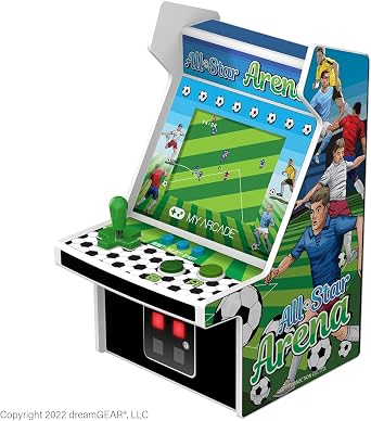 My Arcade All Star Arena Microplayer - Fully Portable Mini Arcade Machine with 307 Retro Game, 2.75" Screen, White
