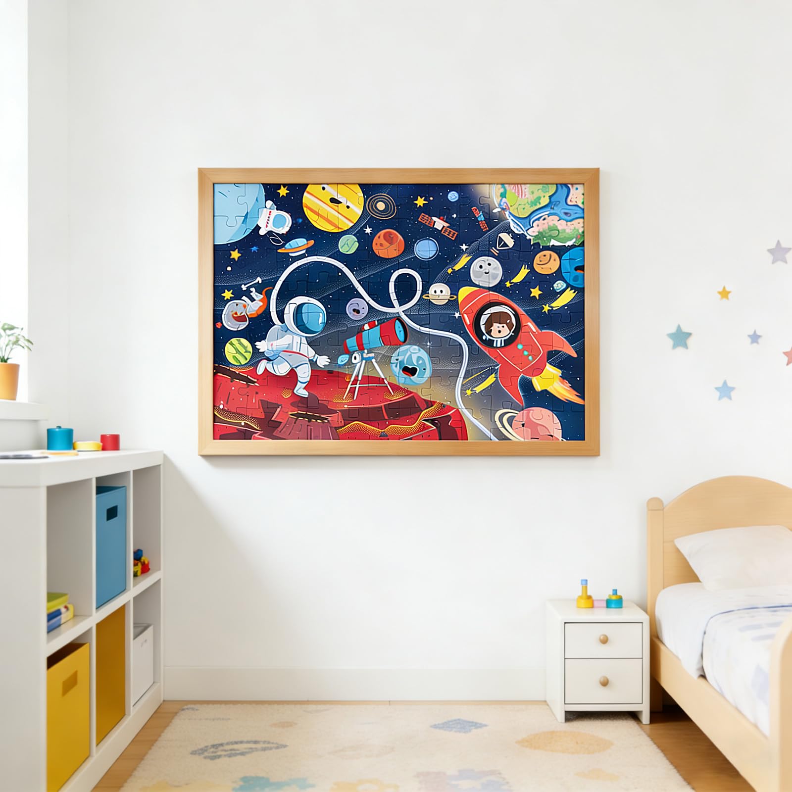 4, 5, 6 años, rompecabezas para niños, 96 piezas, rompecabezas de suelo para viajes espaciales, modelo del sistema solar, juguete Montessori a partir de 3 años, regalos de cumpleaños para