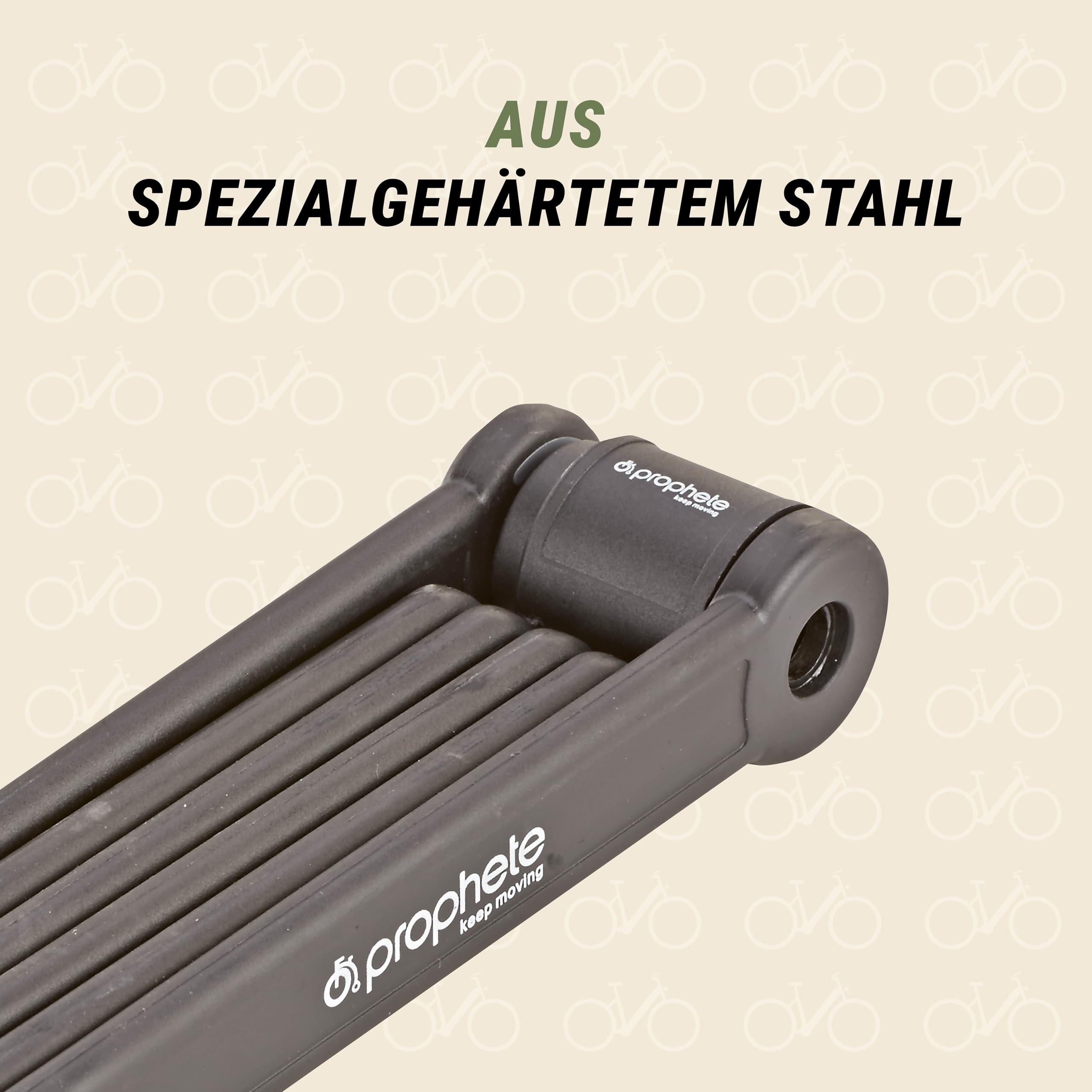 Prophete Panzerkabelschloss 100 Cm – 18 Mm Stark Mit LED-Schlüssel Für Fahrrad Diebstahlschutz