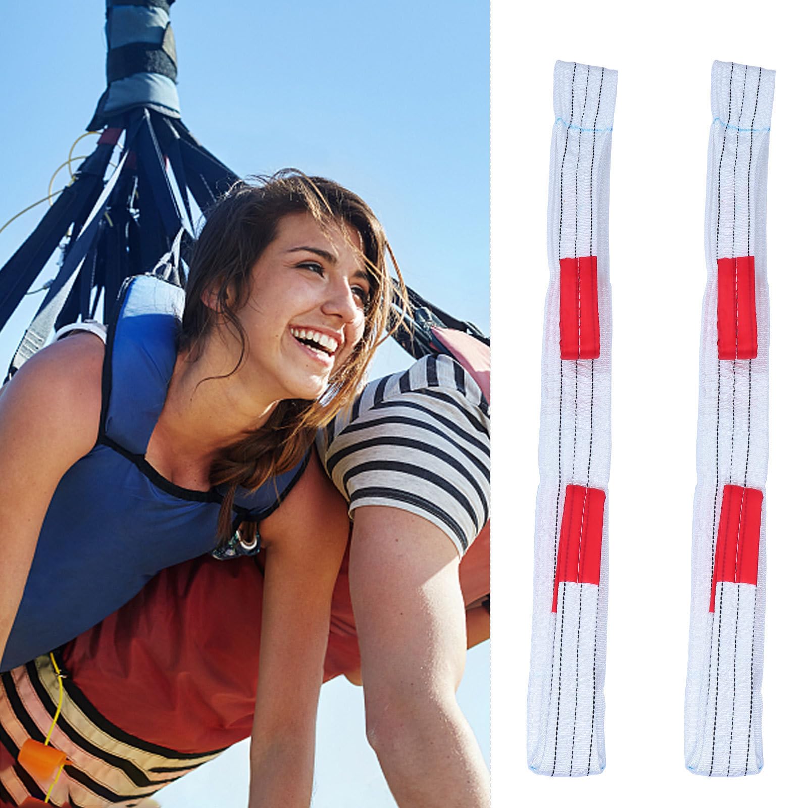 2 Stück Hebeband Web Sling aus Polypropylen Weiß Hochbelastbar für Möbel und Sofa für Haushalt und Hebearbeiten