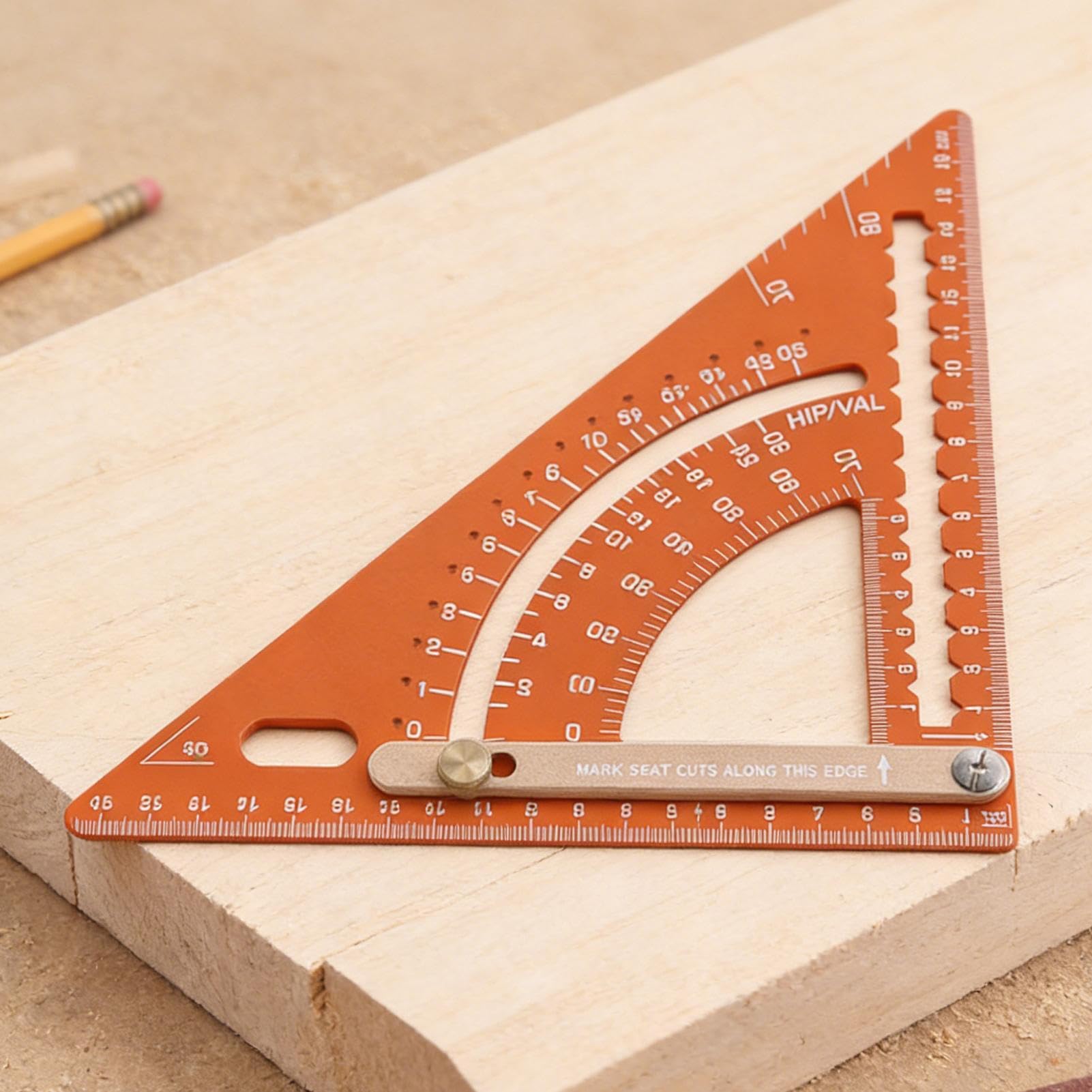 Strumento quadrato, strumento per la misurazione dell'angolo regolabile | Rafter Framing Square, per professionisti, hobbisti, donne costruttori