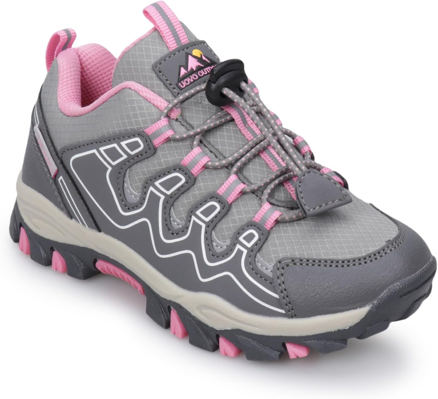 UOVO Boys Trainers Kids Water Resistant Walking Shoes Sports Outdoor Sneakers Children Trekking Hiking Footwear Running Shoes Size 11.5 UK Child to 5.5 UK