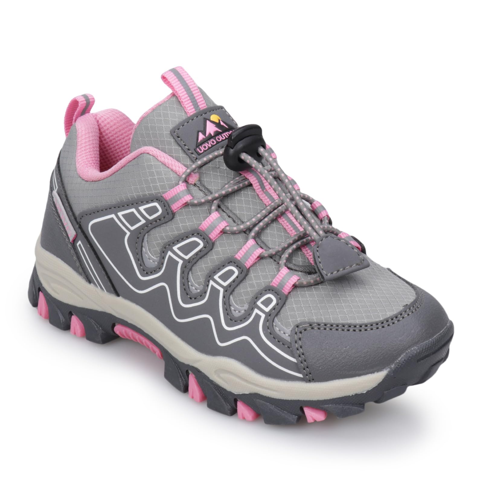 UOVO Zapatos de invierno para niños Botas de nieve para niños Zapatos con forro cálido Zapatillas de caña media Talla 28-39