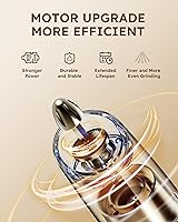 Vista 5 de Sangcon Gravity - Juego de molinillos eléctricos de sal y pimienta agitadores - MEJORADO RECARGABLE capacidad XL de 9 onzas USB-C sin batería