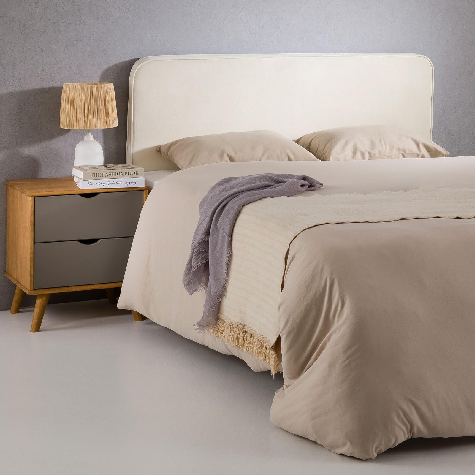 Tête de lit mirenn 140 sur pieds, en tissu - noir Tête de lit mirenn 140 sur pieds, en tissu - noir