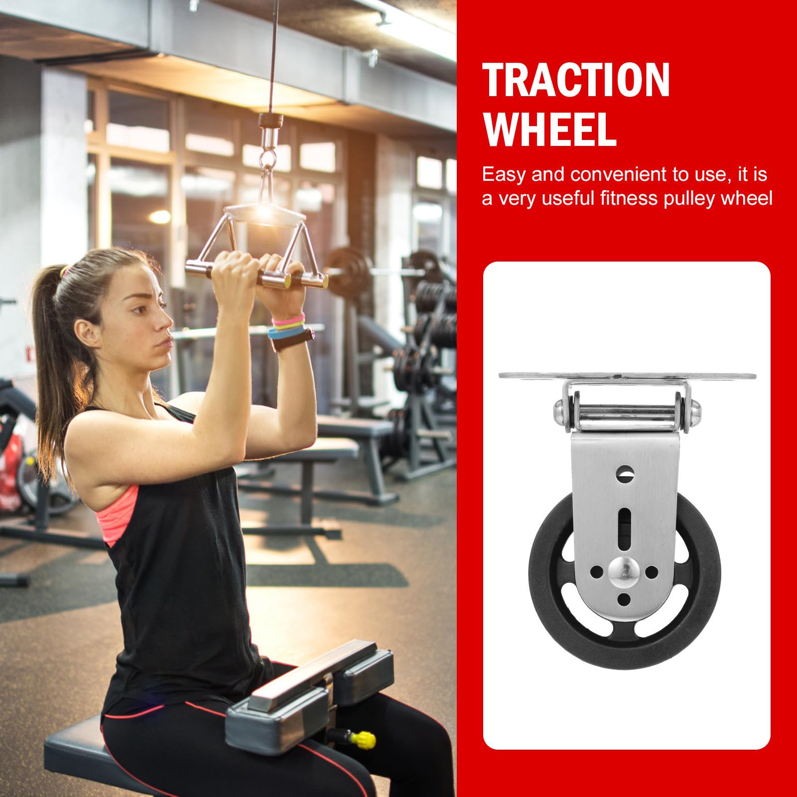 BETOOKY Nylon Seilrolle für Fitnessgeräte mit Aluminiumkern Kugellager Lagerriemenscheibe Ersatzteil für Heim Fitnessstudio Praktisch und Langlebig