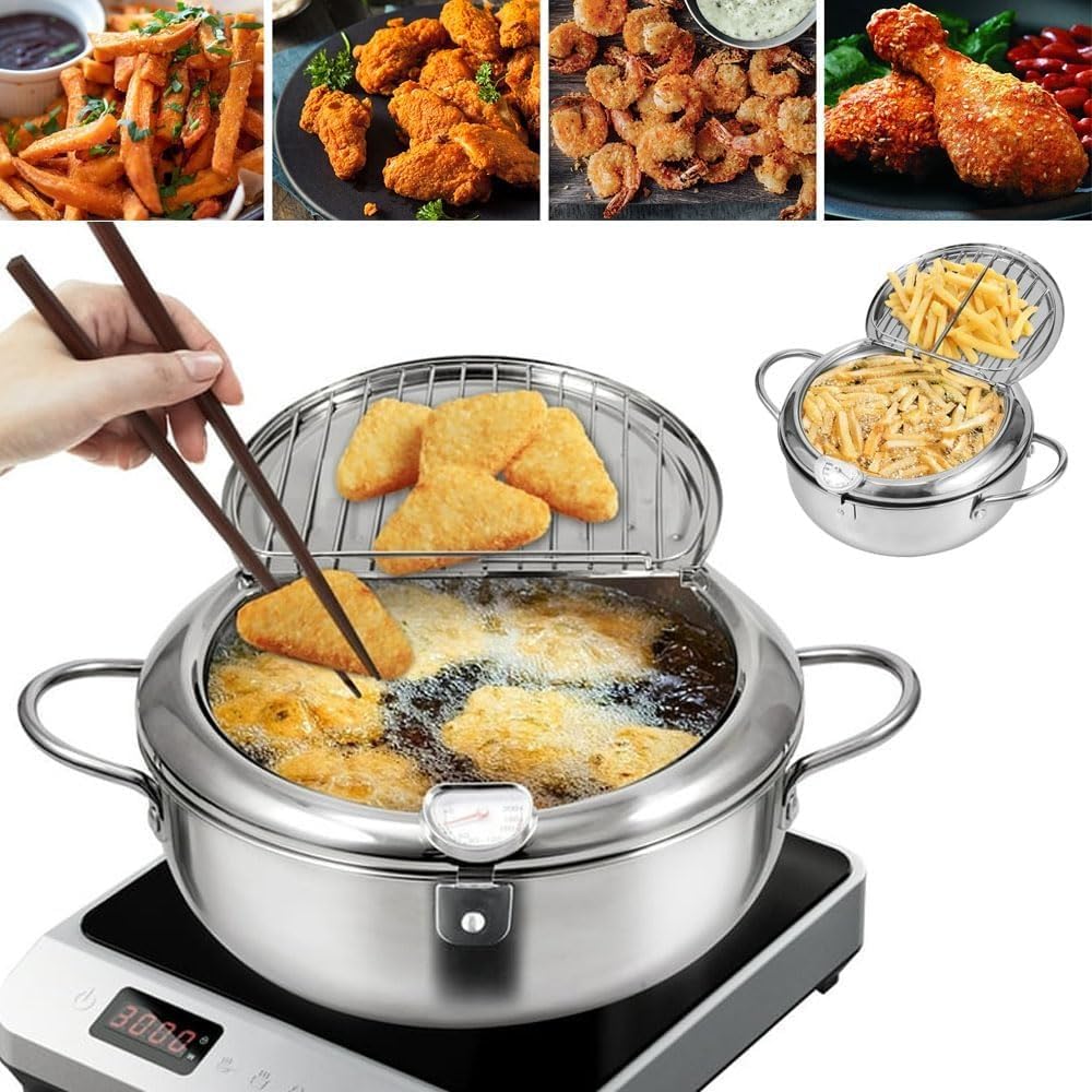 Amazon.com: Stainless Steel Deep Fryer, 2025 New Japanese Deep Fryer ...