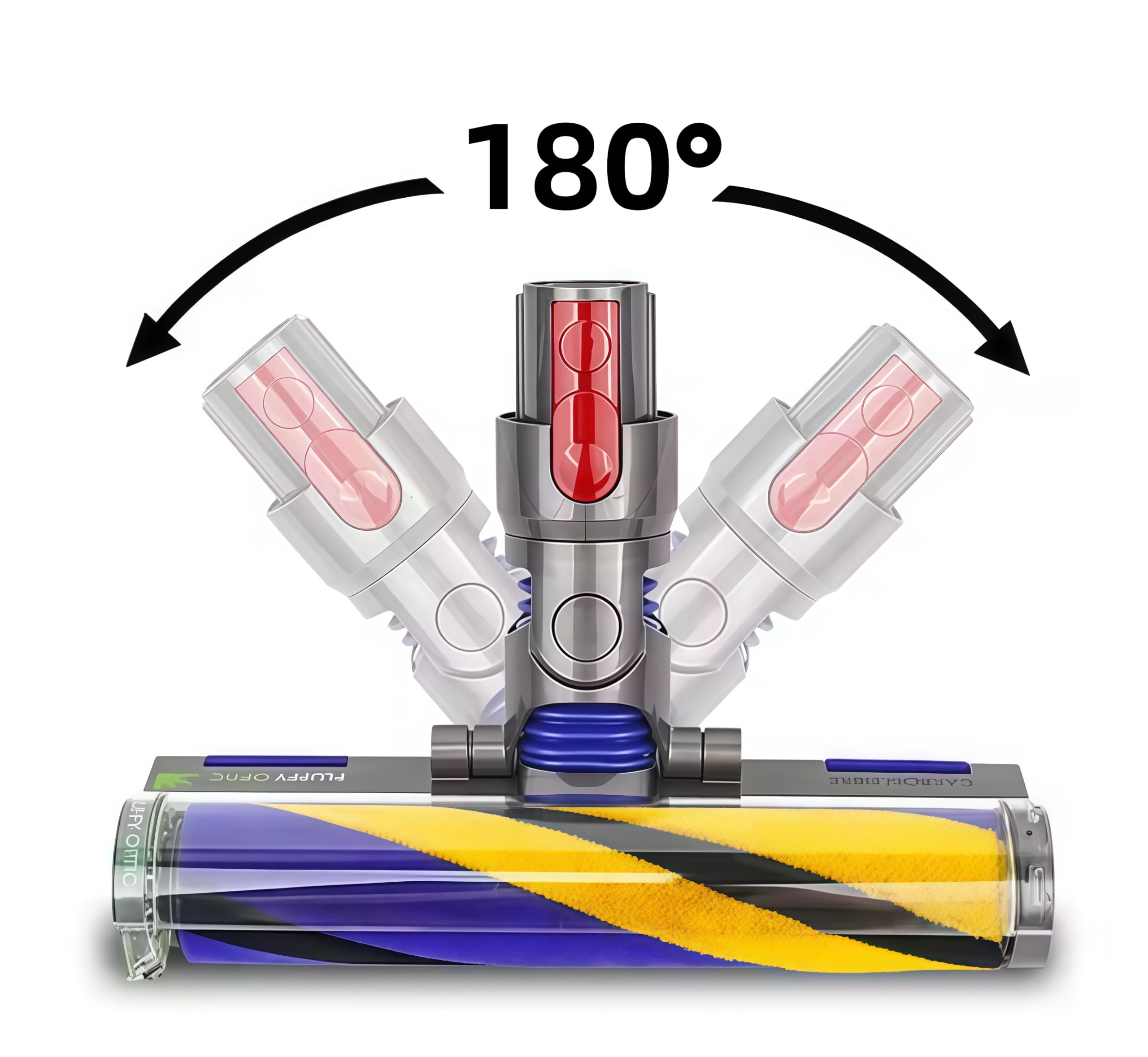 Cabezal de cepillo óptico ligero y suave de repuesto para aspiradoras inalámbricas Dy-son V7, V8 V10 Absolute, V11 V15, cabezal de rodillo suave con luz LED verde de repuesto para suelo duro