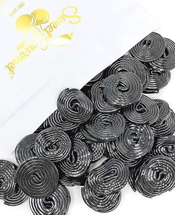 SweetGourmet Italian Black Licorice Wheels Bulk Candy, Natural Colors and Flavors, GMO-Free, 3 Pounds