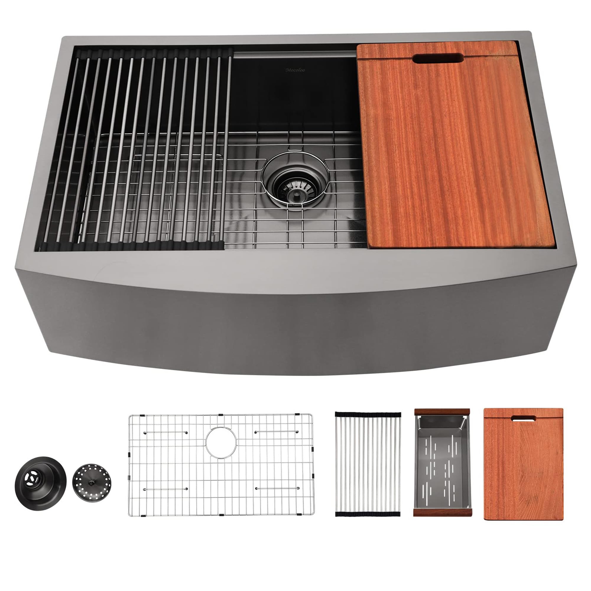 Buy 33 Black Farmhouse Sink Mocoloo 33 x 22 inches Apron Front