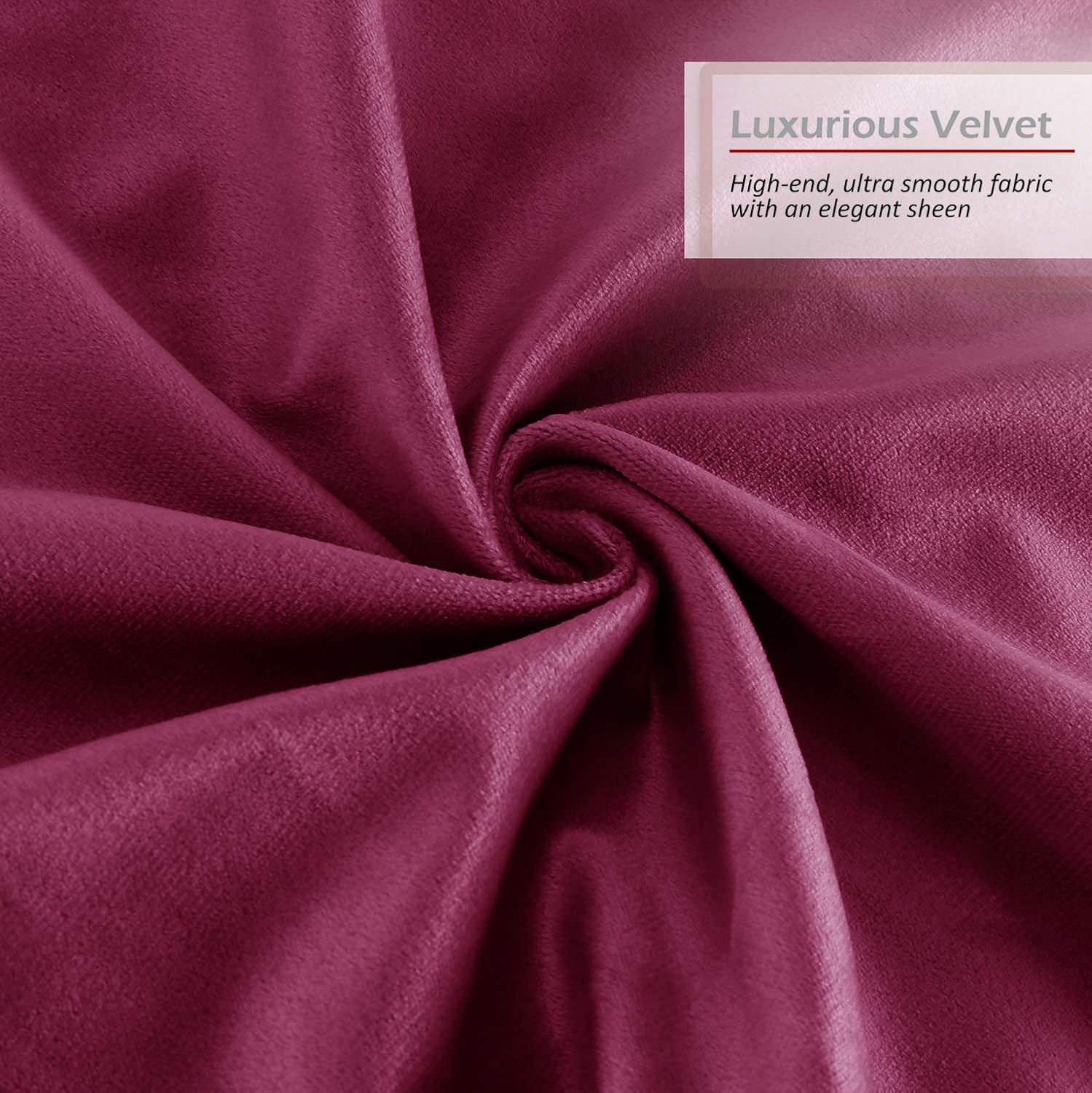 Nestl Throw Pillow Covers, Cozy Velvet Decorative Outdoor Pillow Covers 20X20 Inches, Soft Solid Cushion Covers for Sofa, Bed and Car, Set of 4 - Magenta