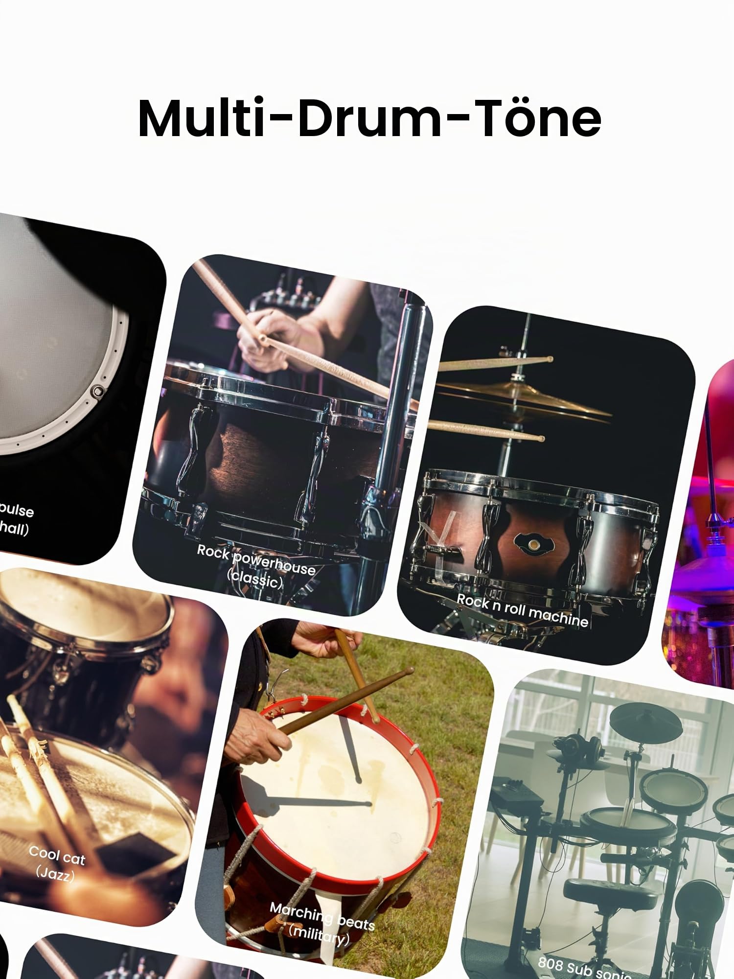 AEROBAND Elektronisches Schlagzeug PocketDrum2 MAX, Air Drum Sticks & Pedals & Bluetooth Adapter, Spielen Sie Schlagzeug überall und jederzeit, 8 Töne und USB Midi Teenager Erwachsener Schlagzeuger