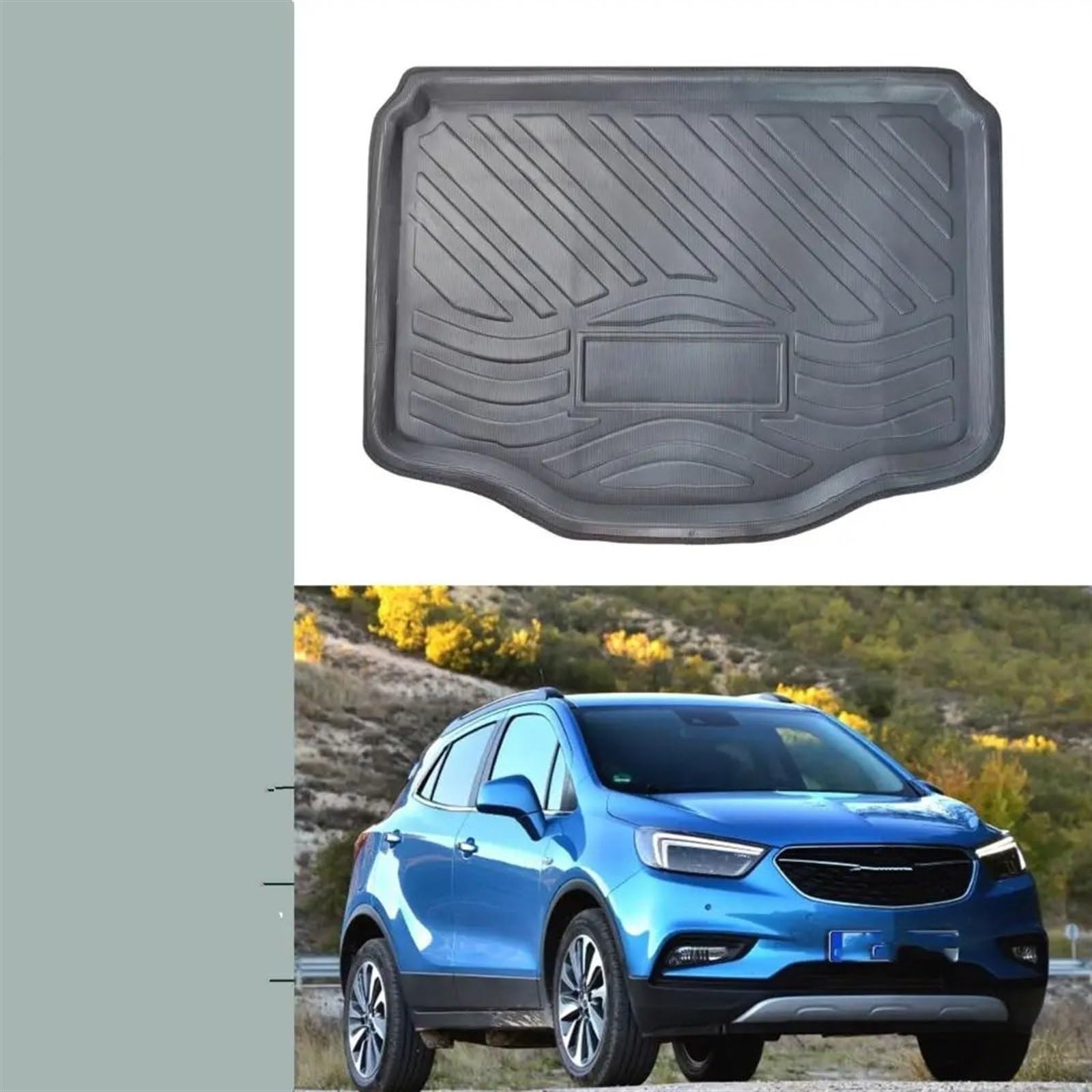 Baule Tappeto Protettivo Compatibile con Opel per Mokka X 2013 2014 2015 2016 2017 2018 Tappetino per Bagagliaio Posteriore su Misura per Auto