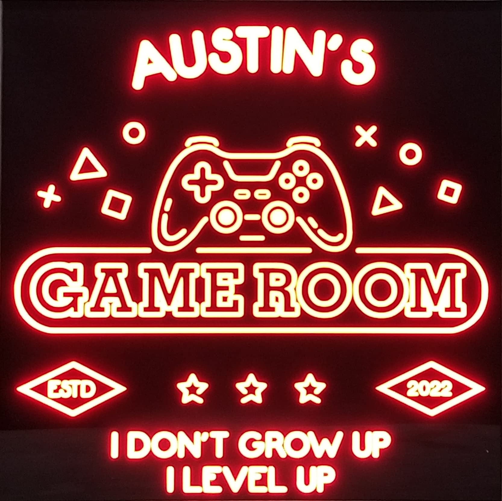 Buy Custom Gamer Led Sign Lighted Game room controller Sign