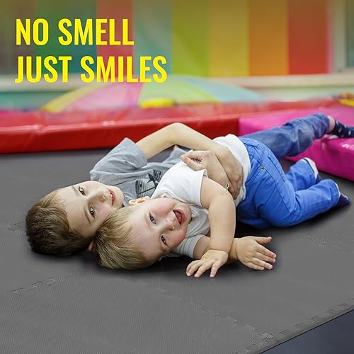 Miniatura 30 de Hulkfit Tapete de ejercicio de rompecabezas con alfombrilla de espuma EVA entrelazadas para el gimnasio en casa, tapetes para piso de garaje