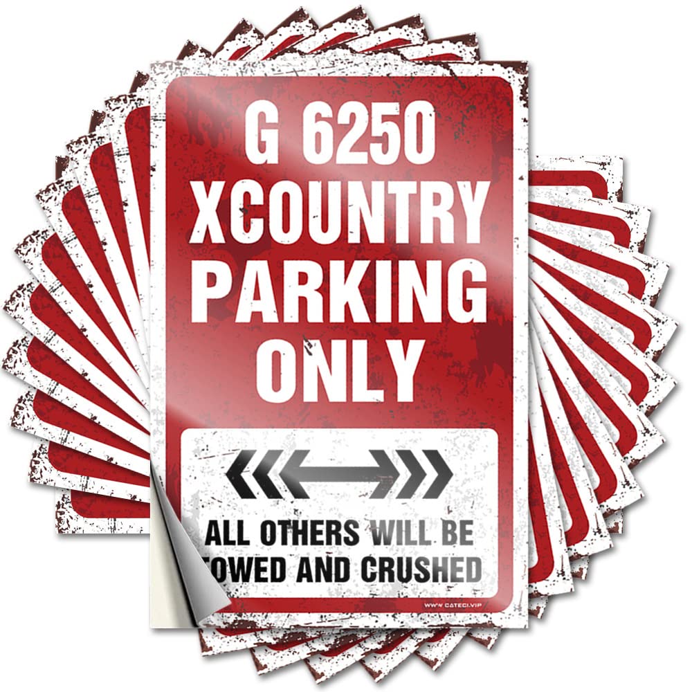 Fzfn Colour Saying Bathroom Stuff Peel And Stick - G 6250 Xcountry Parking Only Laptop Funny Waterproof Vinyl For Water(6X9cm)