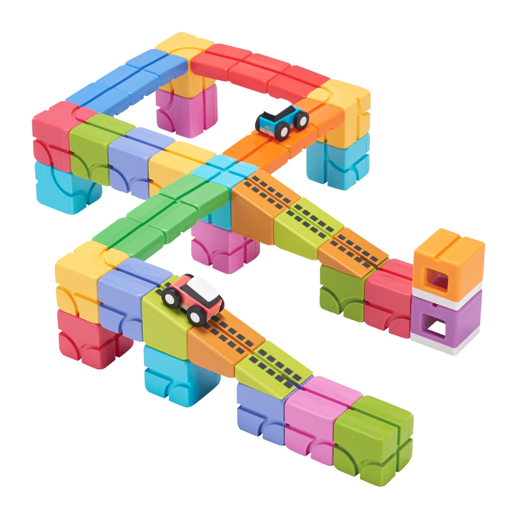 Amazon.co.jp: Qbi Explorer Kids(子どもセット) PLUS ブロック40個 車