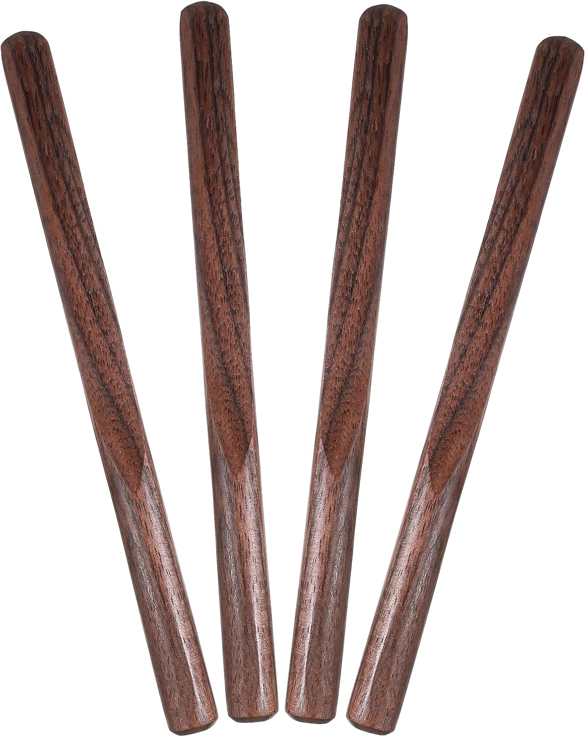 4Pcs Black Walnut Wood Wooden Coffee Stirrers 6″ Coffee Stir Sticks Reusable Multifunctional for Coffees, Drinks, Tea, Milk, Oatmeal, Crafts and Oil, Cocktai, Beverage, butter spreader, jam, jelly,