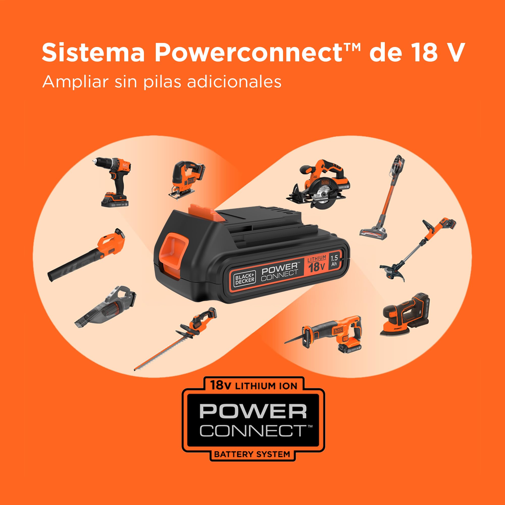 BLACK+DECKER Taladro percutor sin cable 18V, motor sin escobillas, 28,050 GPM, 52Nm, 2 velocidades para perforar madera y acero, herramienta sola, BL188N-XJ
