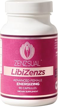 ZENZSUAL Libizenzs Plant-Based Energy Support Supplement for Women Caffeine-Free with Maca Root, Ashwagandha & Ginseng Supports Daily Stamina, Focus & Well-Being 90 Vegan Capsules
