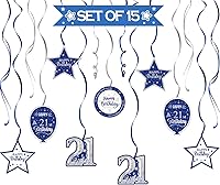 Vista 90 de Juego de decoraciones para fiesta de cumpleaños número 16, serpentinas moradas con soporte de globo de mesa morado, decoraciones de fiesta