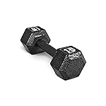 CAP Barbell Cast Iron Hex Dumbbell, Black, Single, 15 lb