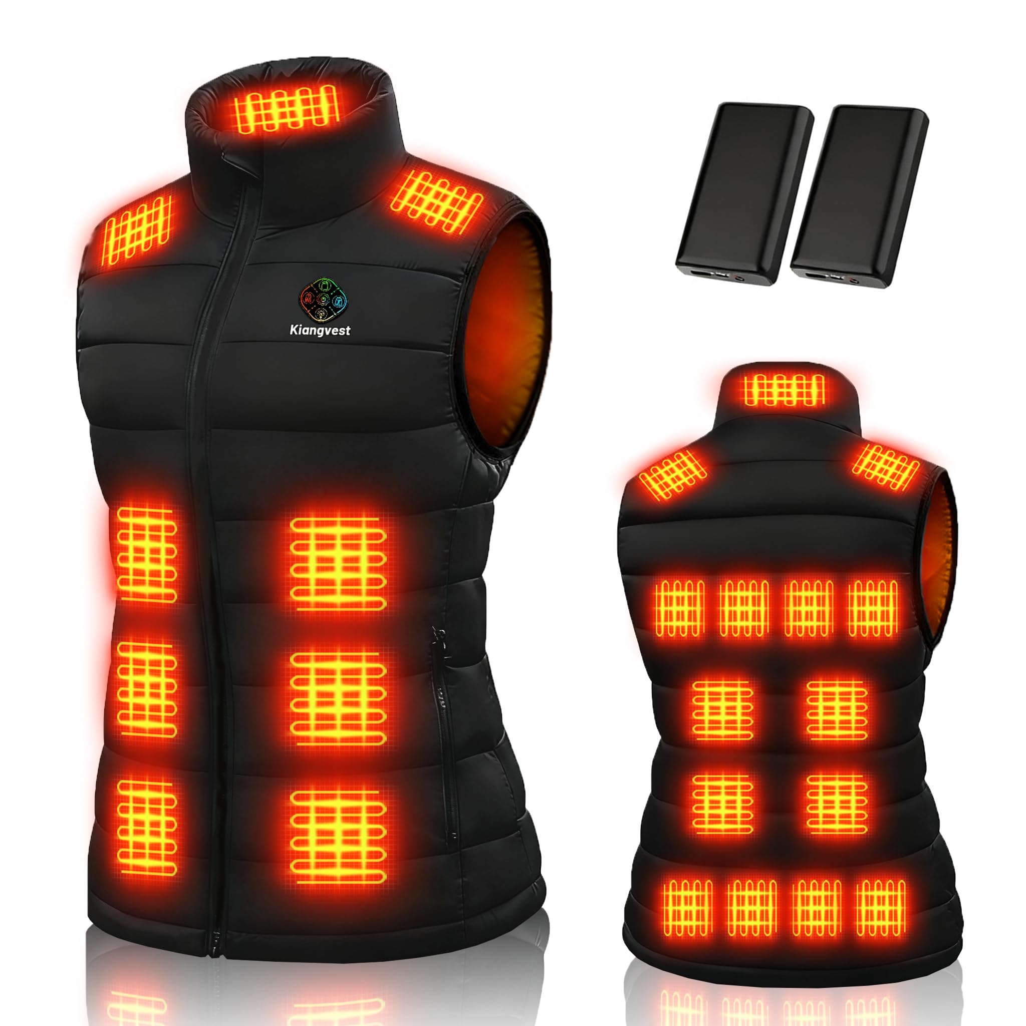 Women Heated Vest with 2 Pcs 20000mAh 7 4 V Battery Pack Lightweigh Heating Vest for Women 21