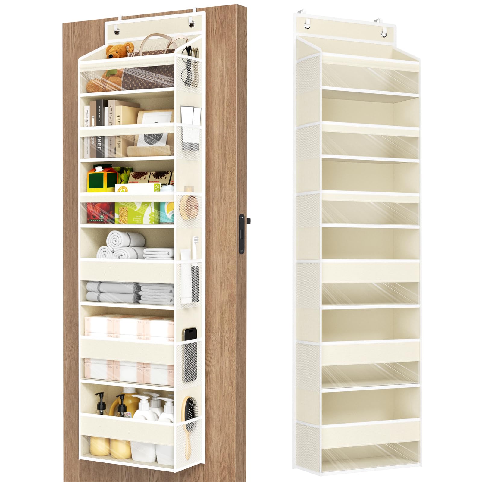 Over The Door Organizer, 6 Tiers Behind The Door Storage Hanging Shelves
