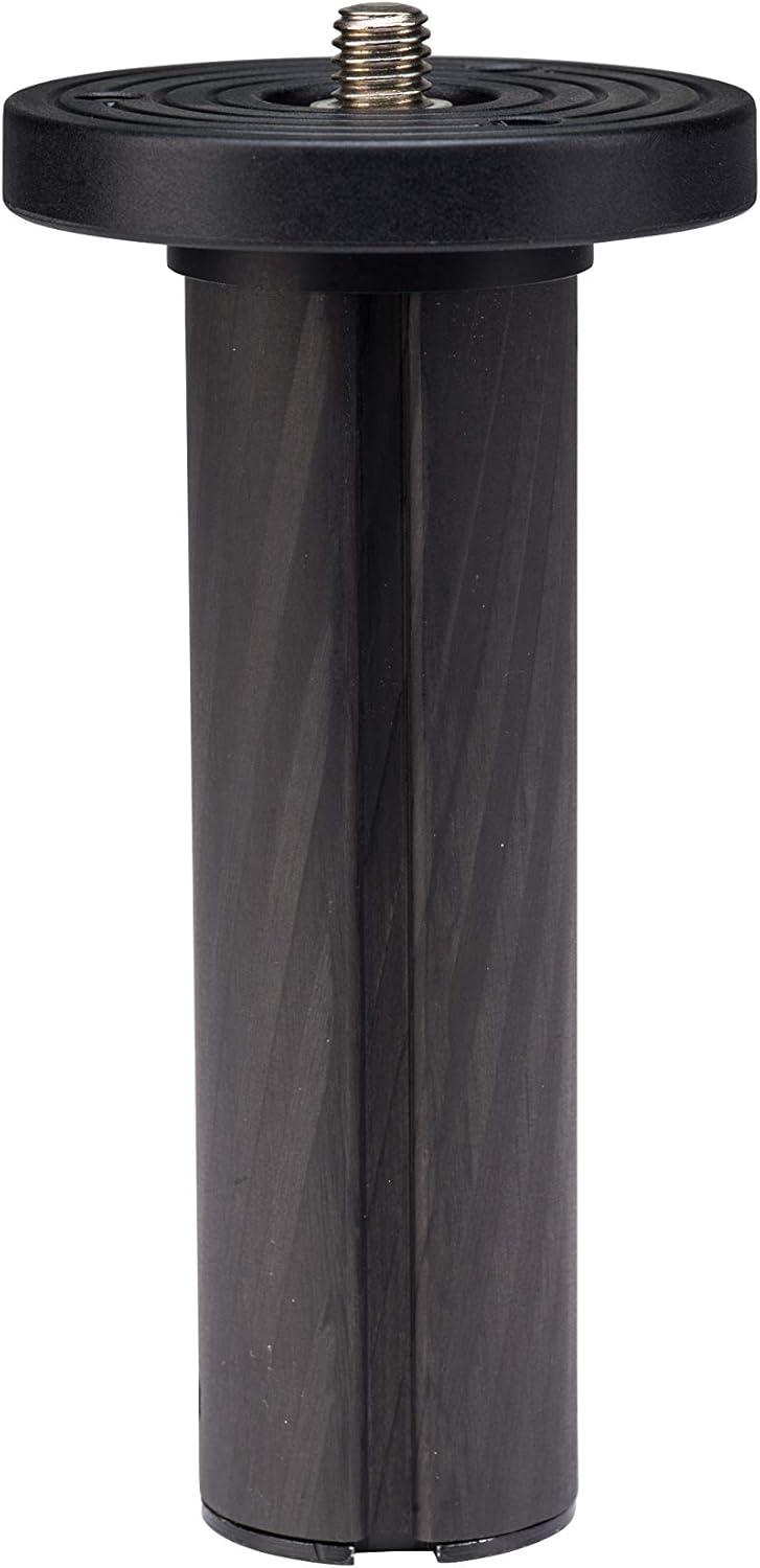 Benro Carbon Fiber Short Center Column for Series 3 Tripods — Low-Profile Support Column with 3/8″-16 Mount Thread for Macro & Low-Angle Shooting (CSC3)