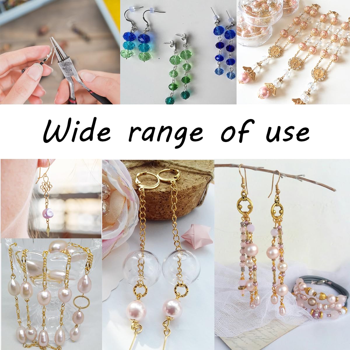 600 alfileres de cabeza de bola de 2 pulgadas, alfileres de cabeza plana para hacer joyas, alfileres de cabeza flexible con caja de plástico, pines de metal para manualidades, aretes, pulseras,