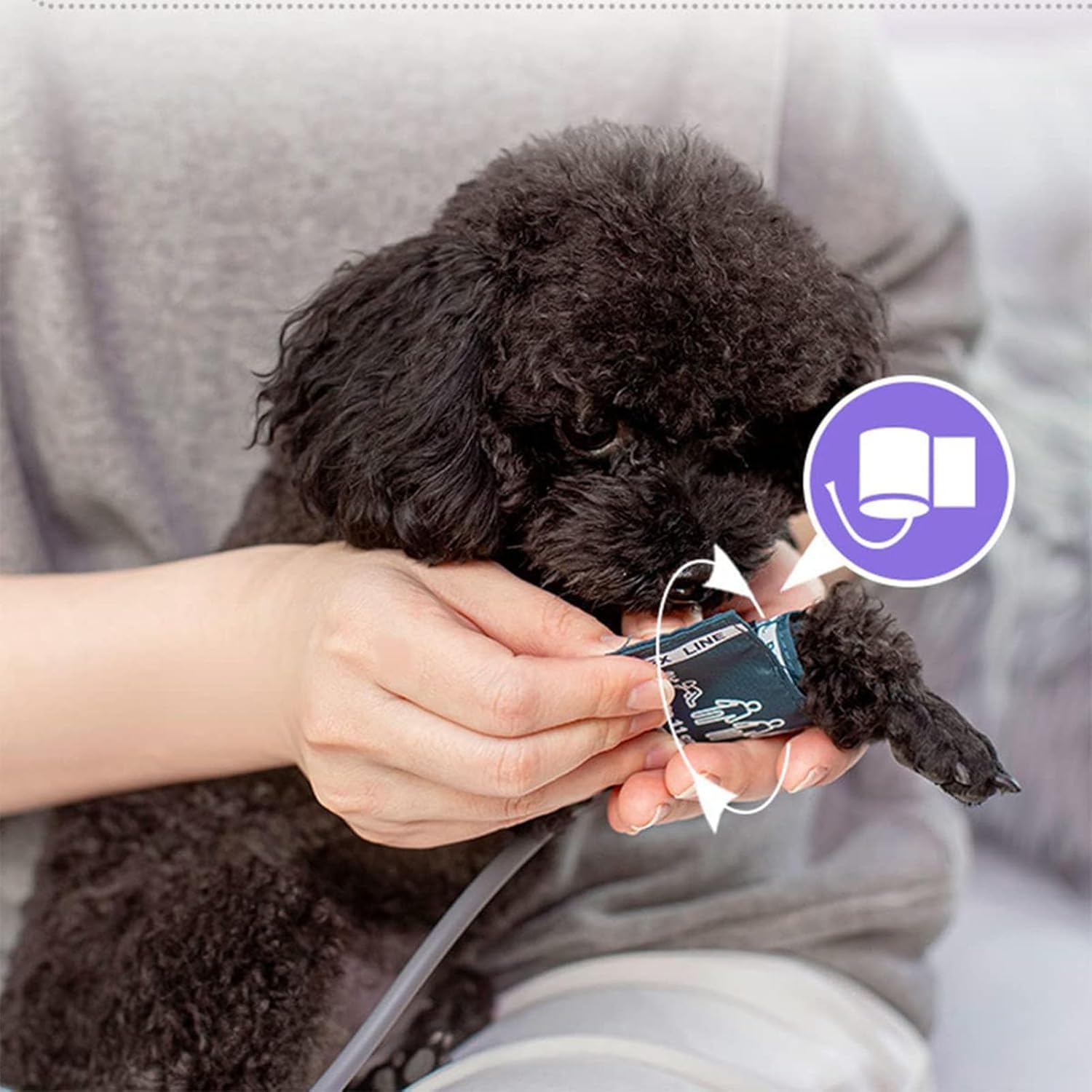 Veterinär Digitales Blutdruckmessgerät, 3 Modi, 3 Manschetten Mit Blutsauerstoffmessung, 100 Gruppen Datenspeicherung, HD-Farb-LCD-Display, BP-Abnormalitätswarnung, Für Hunde, Katzen, Haustiere