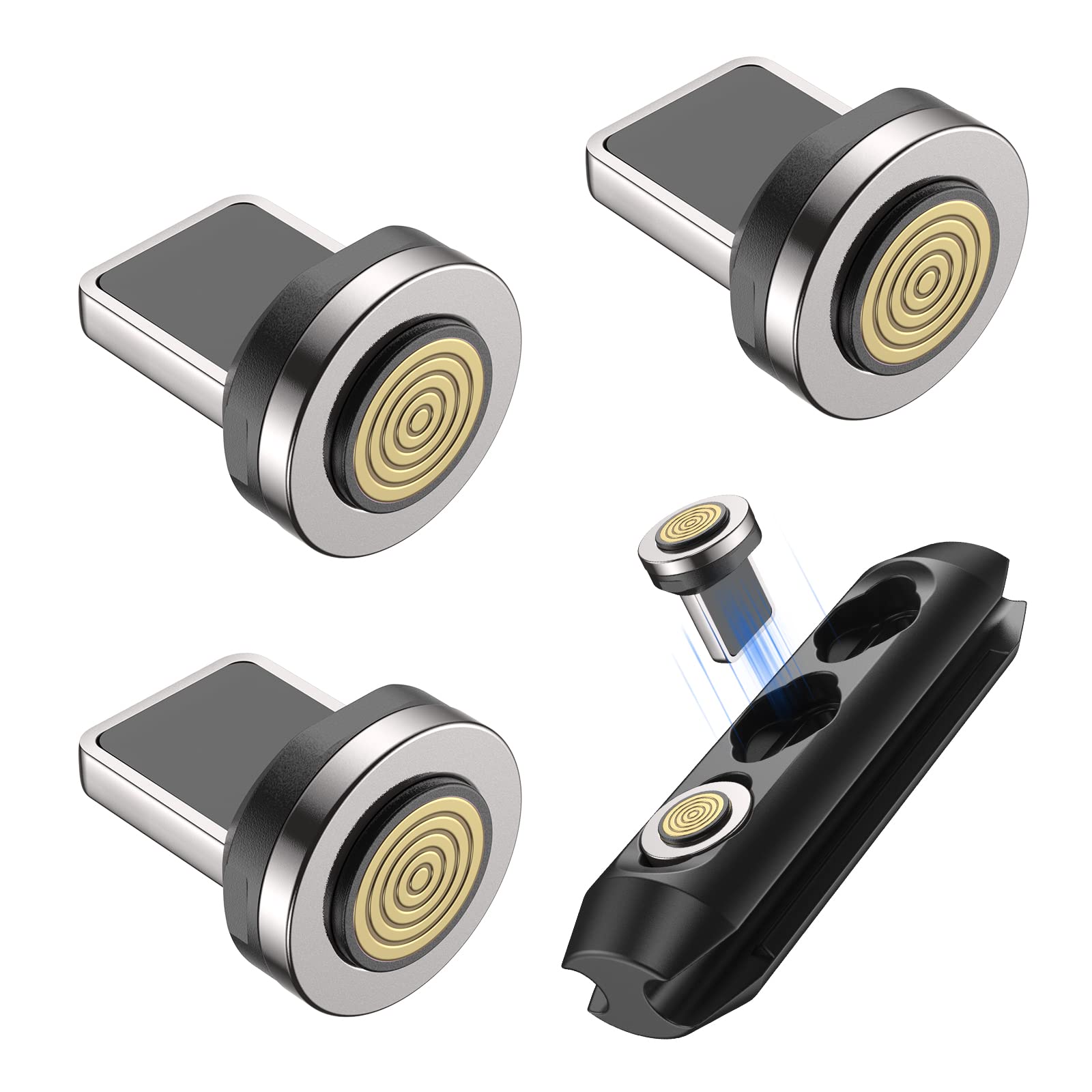 9PIN Magnetic Connector Tips Head Compatible with i-Procucts (3 Pack), Magnetic Plug Replacement Phone Dust Cover Connector Magnetic Phone Cable Adapter