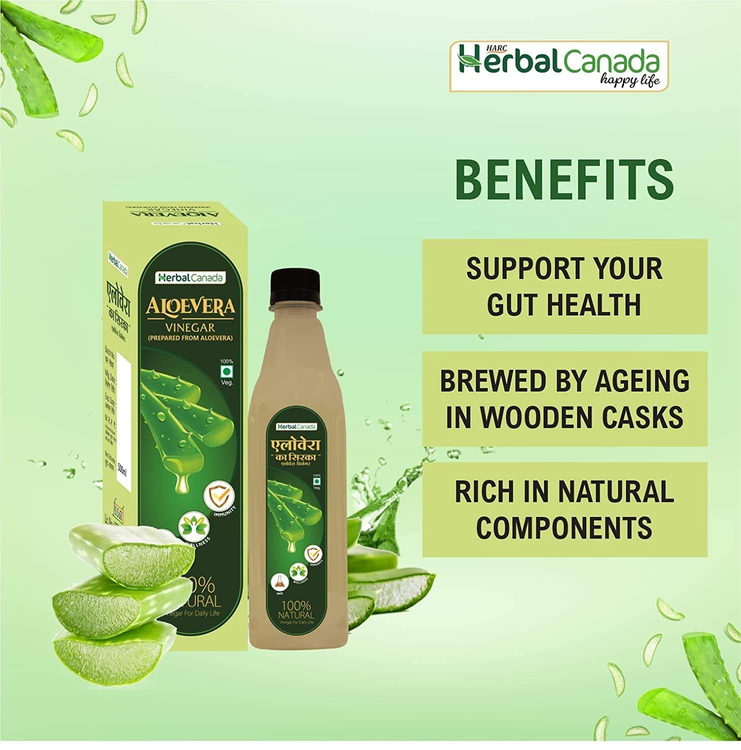 CROW Ziołowy ocet Canada Aloevera 500 ml