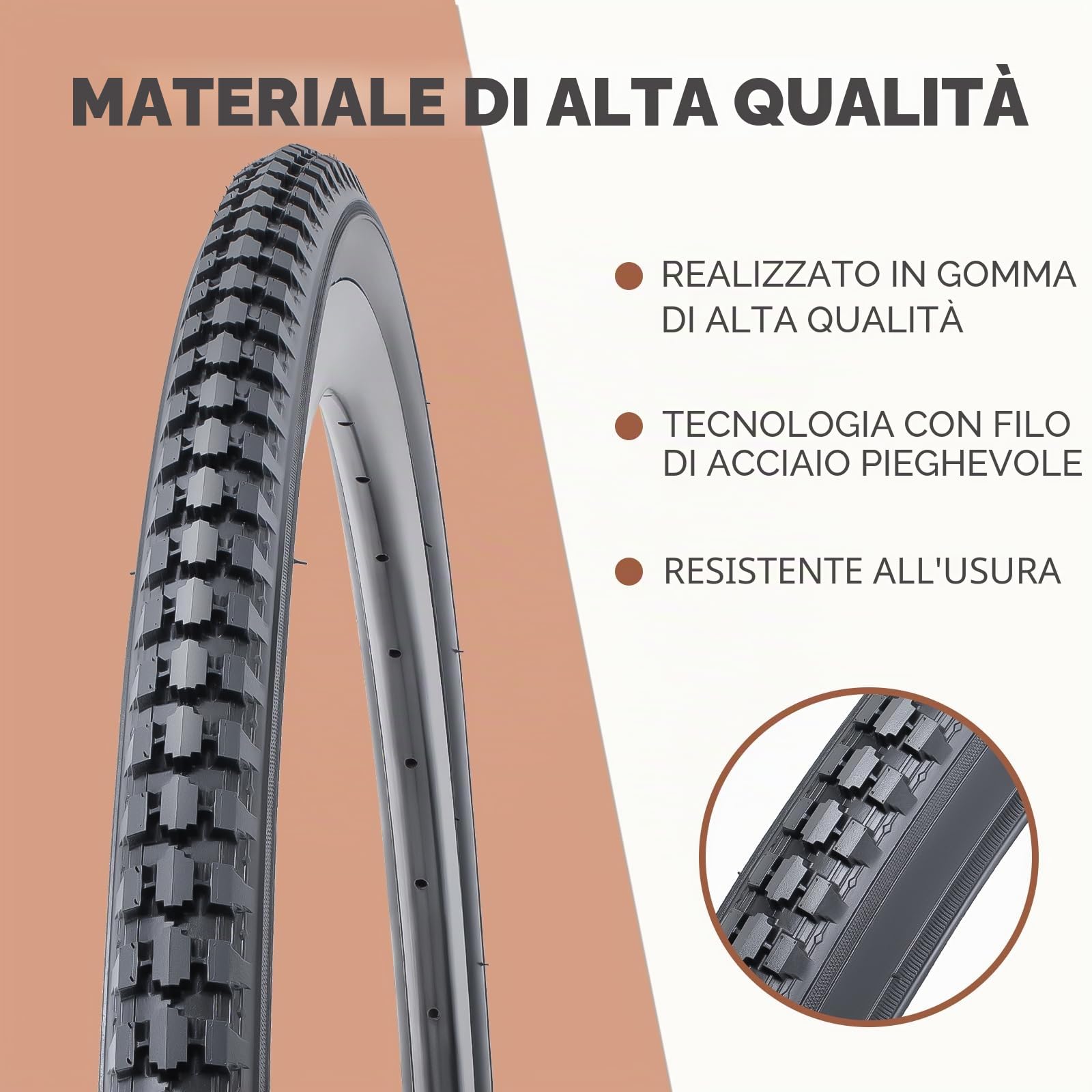 2 Pzs, 26x1 3/8 Pneumatici per bici, Durevole pieghevole 26 pollici 37-590 26 x 1 3/8 Pneumatici per bicicletta da strada, Pneumatici di ricambio per bici da strada, Copertoncino