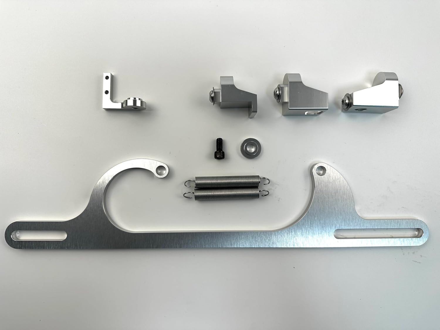 Throttle Cable Bracket For holley 4150 4160 Series Adjustable Aluminum Carburetor Bracket (Silver)
