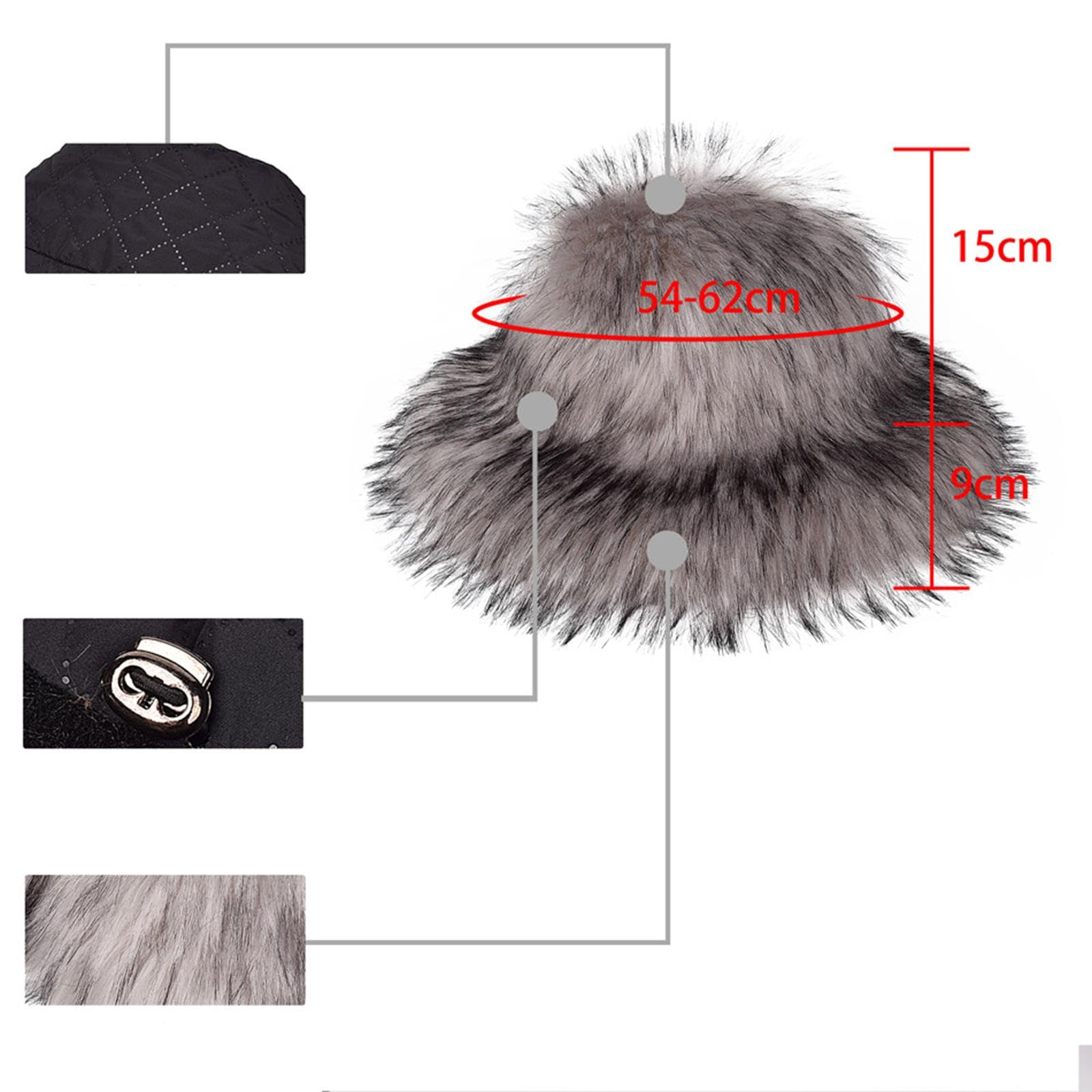 Cappello Invernale Donna Secchiello Pelliccia Sintetica Morbida Accessorio Testa Caldo Tendenza Moda Adatto per Eventi Sociali Viaggi Look Casual, Stile D