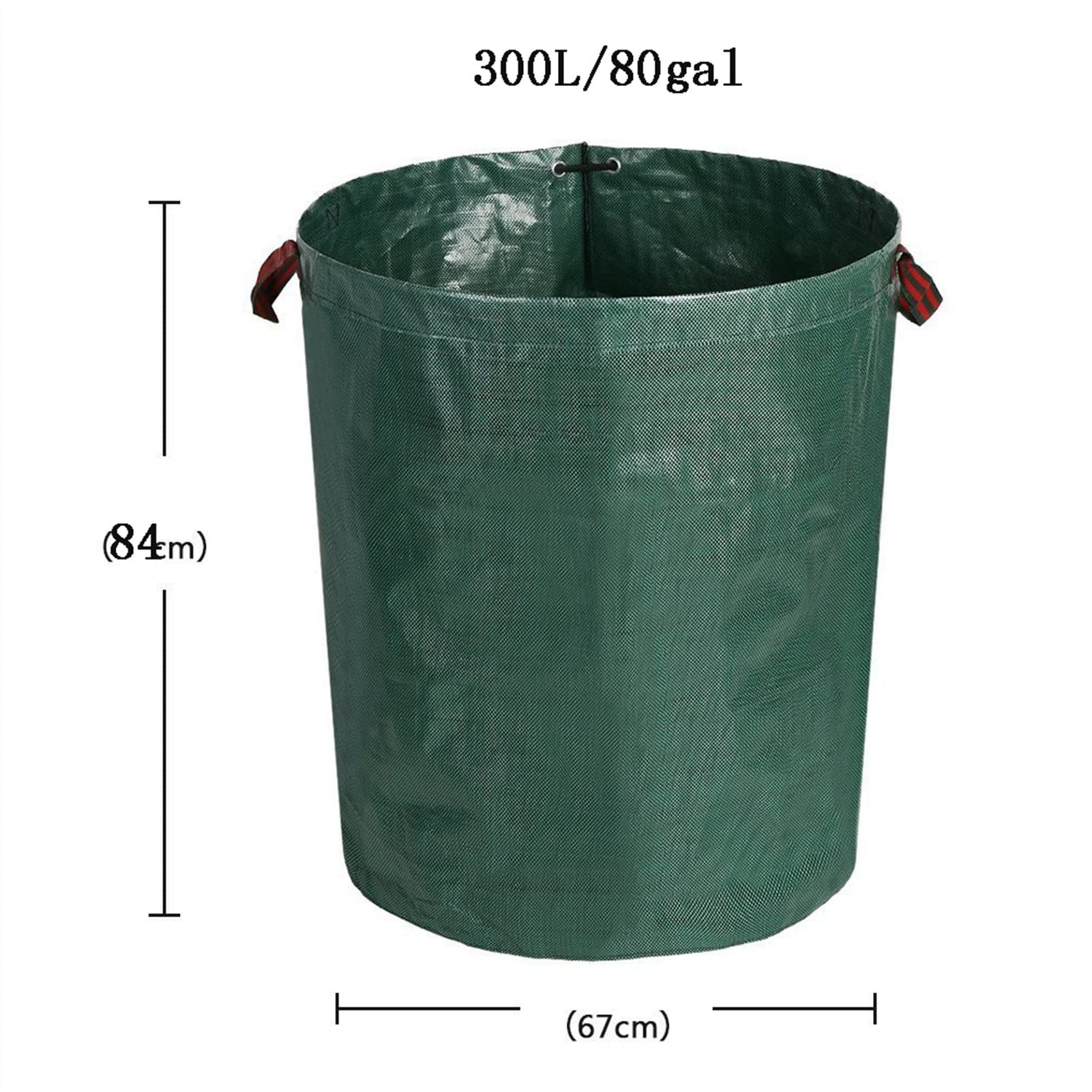 Rubbish Bin 120/272/300/400/500 l worek na odpady ogrodowe, ciężkie torby ogrodowe, wodoodporne, wielokrotnego użytku z 4 uchwytami, duża pojemność, kosz na śmieci do użytku na zewnątrz, kosz na