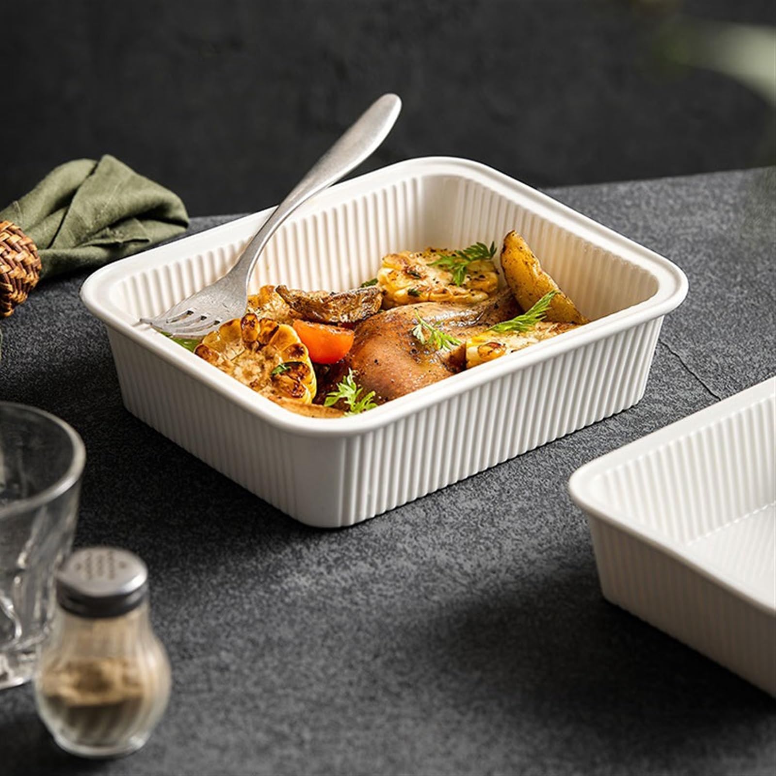 Versatile Piatto Rettangolare Da Forno Di Riso Al(8.25 inches)