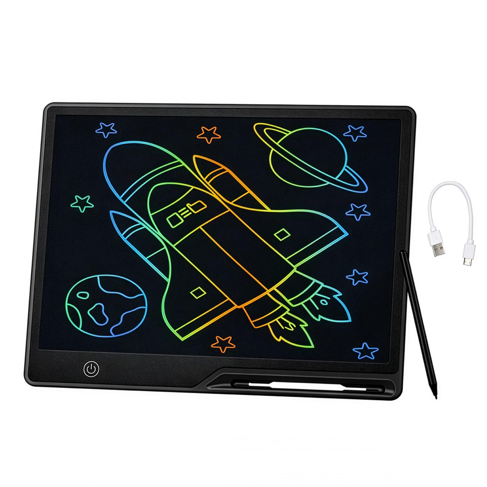 FERNVALE LCD Writing Tablet for Kids, 16 Inch Rechargeable Colorful Doodle Board, Large Erasable Drawing Tablet with Stylus, Educational Learning Toys Gifts for Boys Girls Age 3-8 — image 1