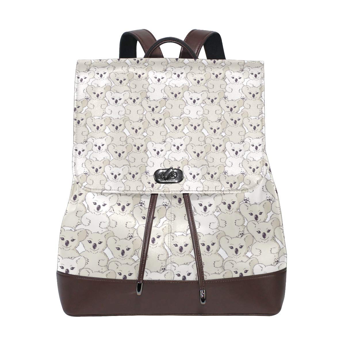 School Backpack, Leather Backpack Many Koalas Work/Travel/Leisure/School Bag