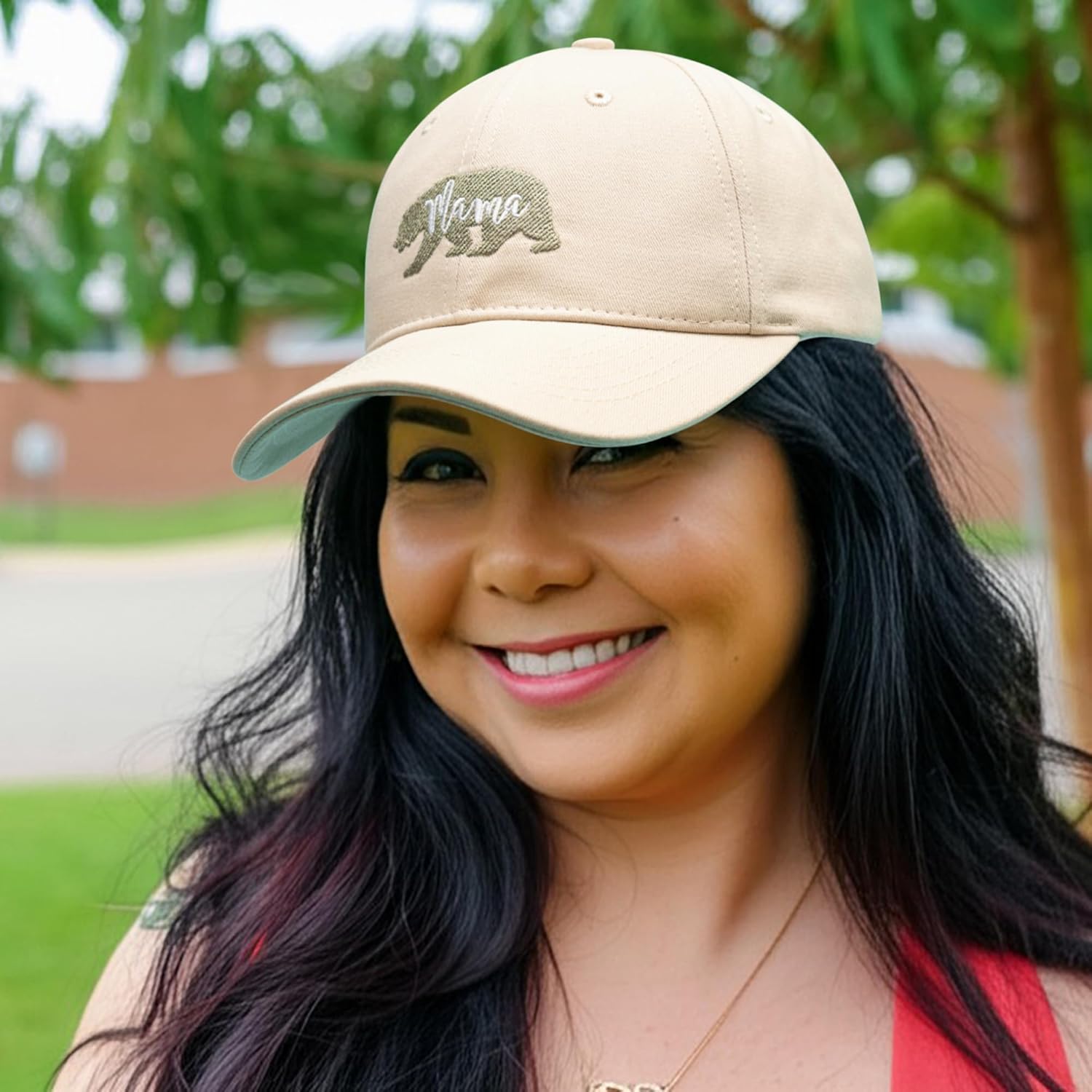 KOLWOVEN Mama Bear Embroidered Baseball Cap, Stylish Distressed Hat for Women, Perfect Mother's Day or Birthday Gift for Mom - Image 4