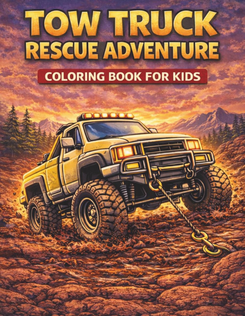 Tow Truck Rescue Adventure: Coloring Book for Kids (Extreme Off-Road Vehicles Coloring Book Series)