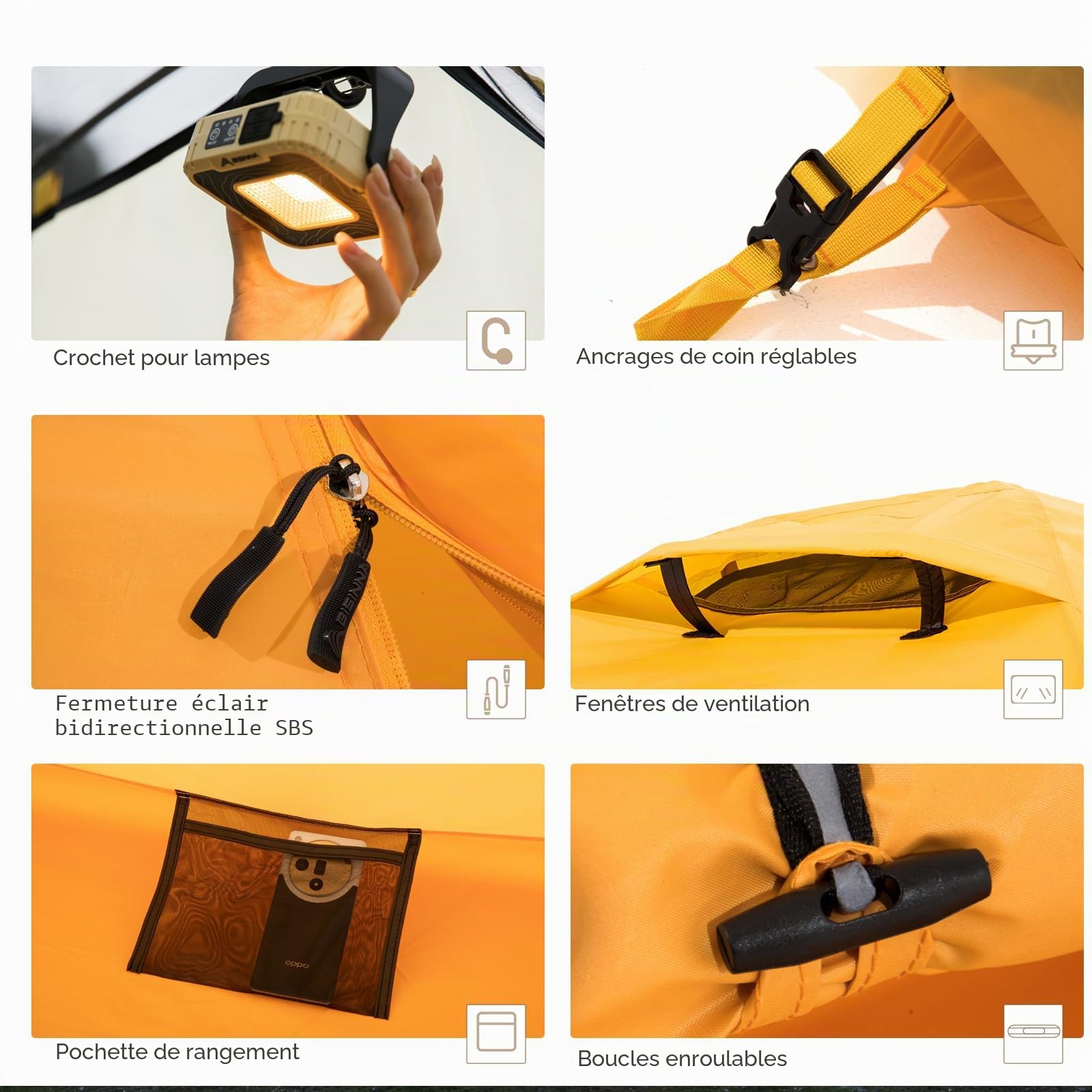BISINNA Tente 4 Saisons pour la randonnée - Tente d'hiver légère pour 2 Personnes - Imperméable - Double Couche - Poteaux en Alliage d'aluminium - Facile à Installer pour Le Camping, la randonnée