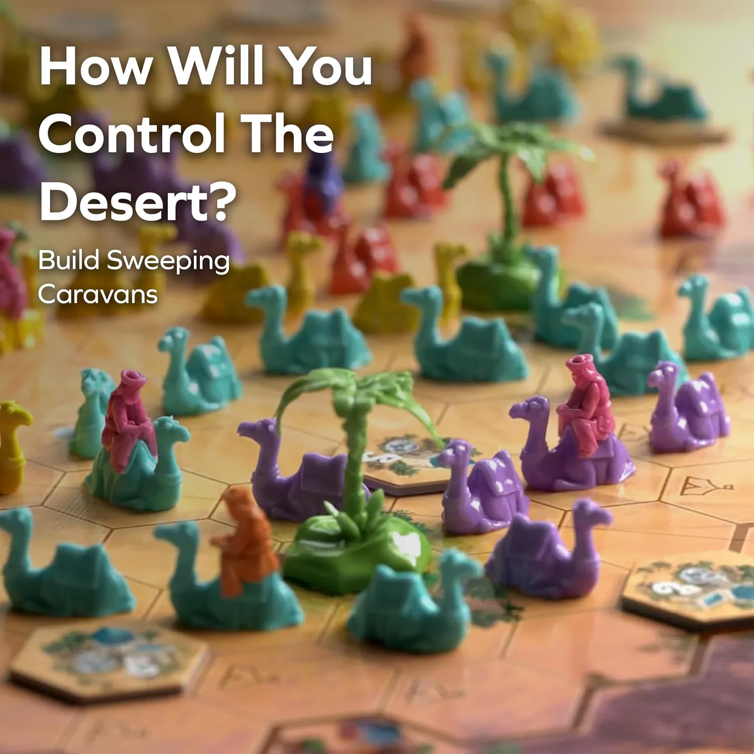 Allplay Through The Desert - Classic Strategy Board Game - Approachable, Elegant, Tactical - One of The Great Strategy Board Games for Adults - Also Great 2 Player Game