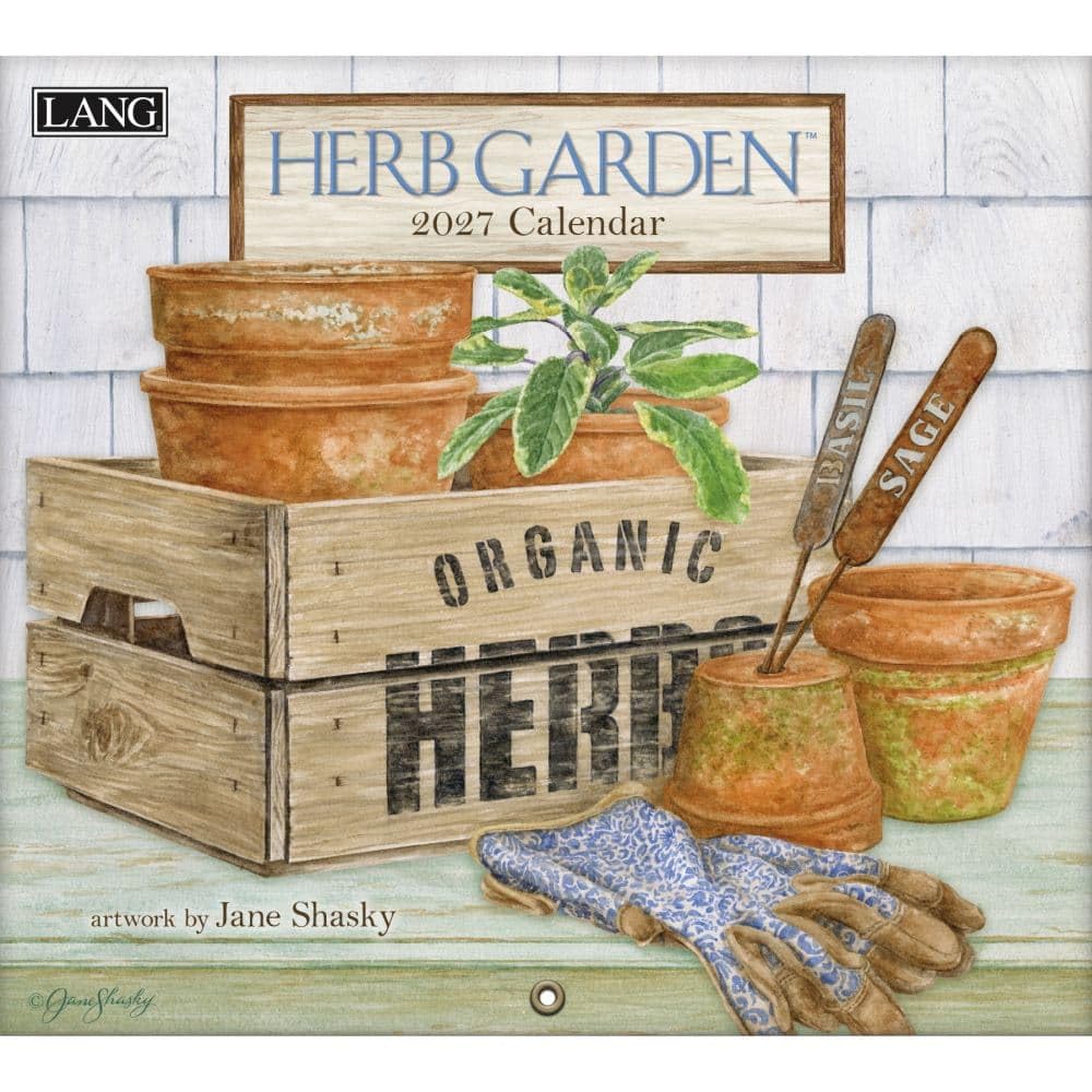 Herb Garden 2027 Wall Calendar by Jane Shasky