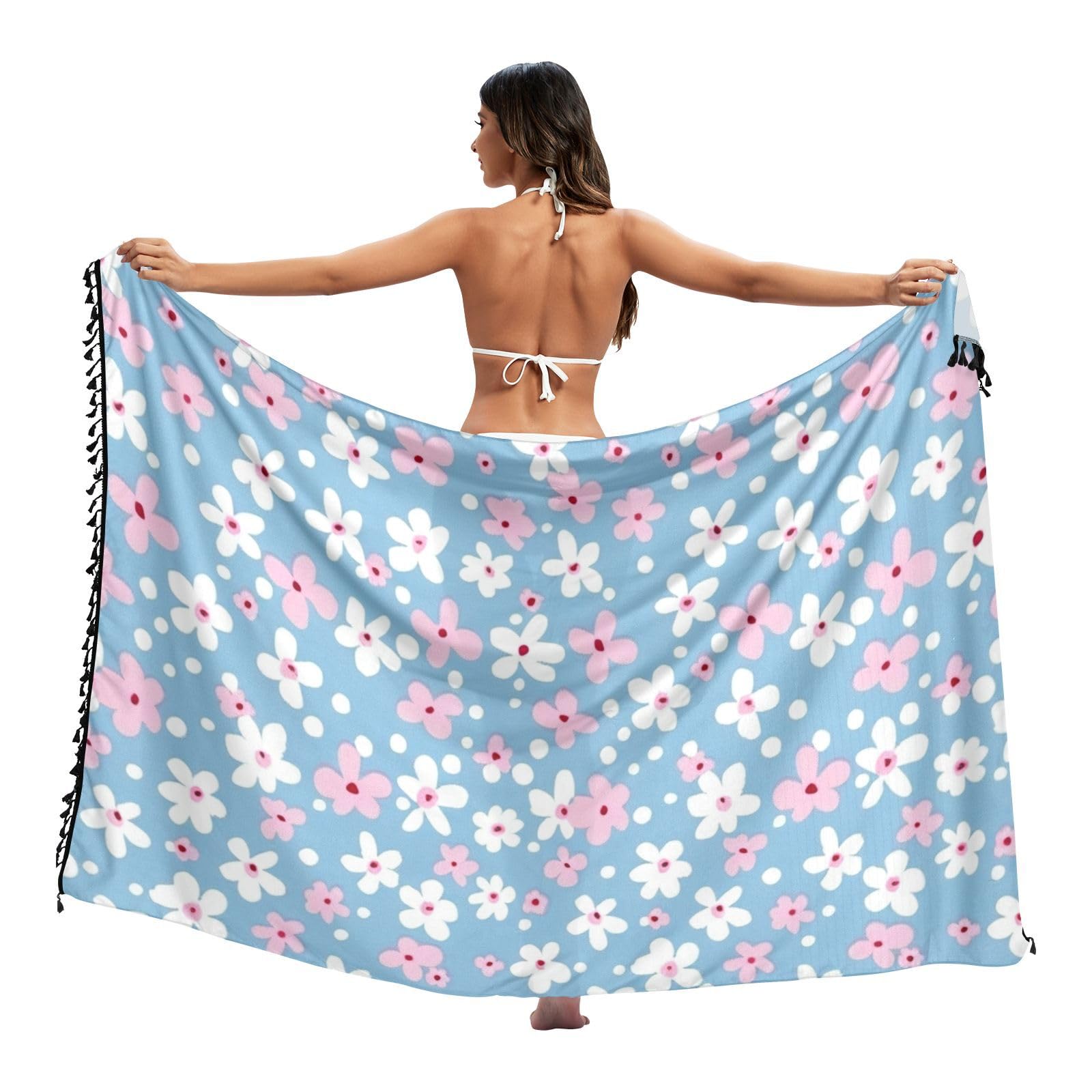 Flowers Swimsuits Cover Ups Junior Soft Cover Ups for Swimwear Plus Bathing Suit 27x57in